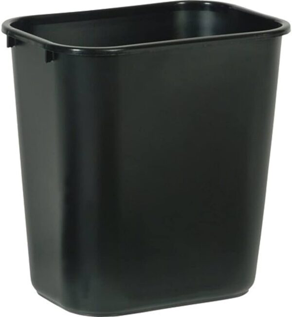 28 1/8 US Quart Small Wastebasket 27L Black