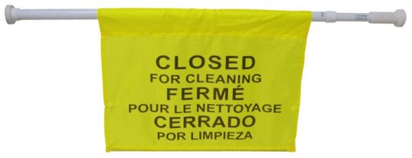 Closed For Cleaning Safety Pole Extends to 48"