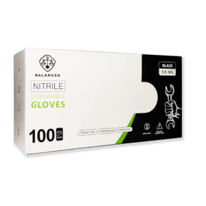 Black Nitrile Large Powder Free Disposable Gloves 5.5mil 100x10/cs