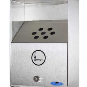 Frost Heavy duty wall mount ashtray Stainless Steel Finish 9" x 5" x 13"