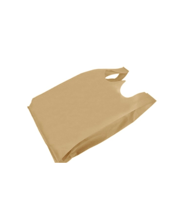 Kraft Fabric T-Shirt Bag 10+6.5x20 (M) 40GSM 600/cs
