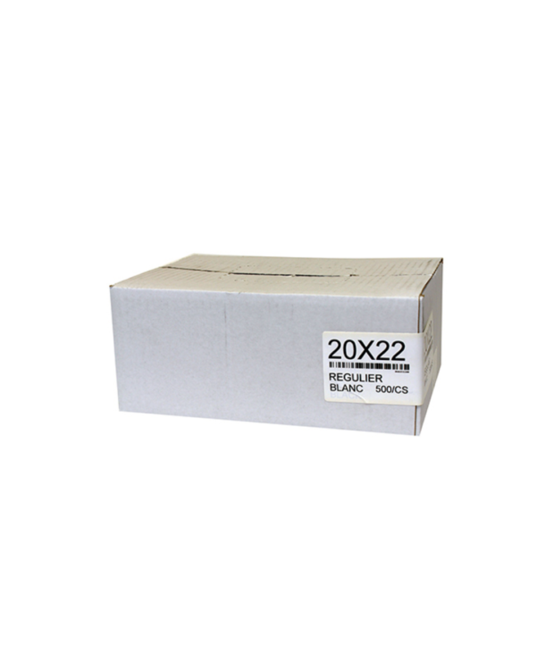 PPI 20 x 22 White Regular Garbage Bags 500/Case