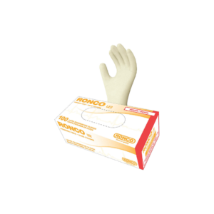 Ronco Medium  Latex Powder Free Disposable Gloves 100/box