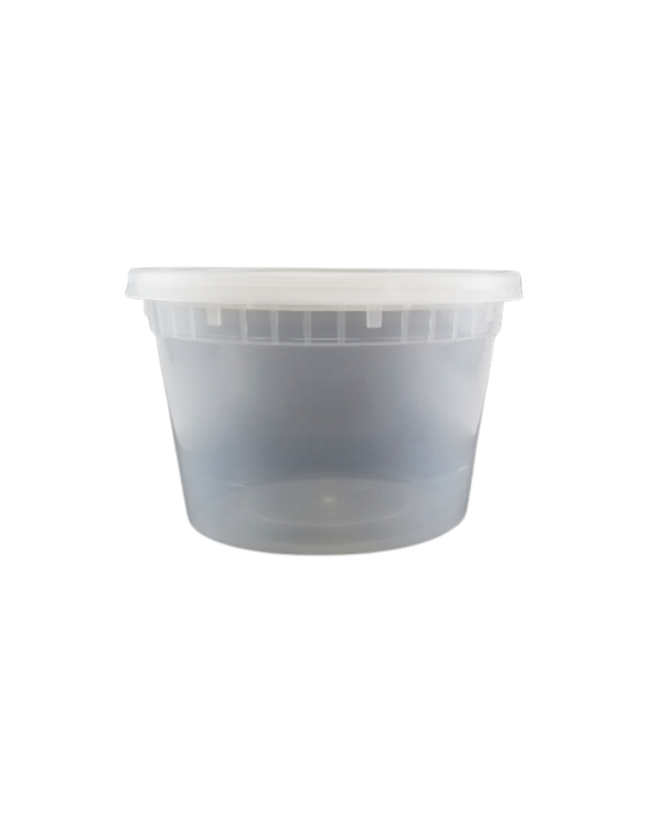 (SC-16) Translucent 16oz Round Clear Deli Container with Lid