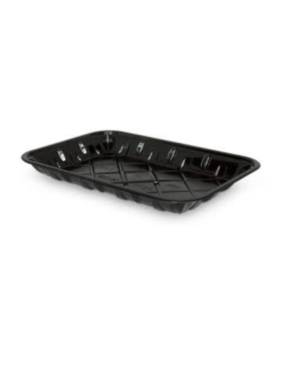 86561 42P CKF Plastic Meat Tray Pet Black 200/cs