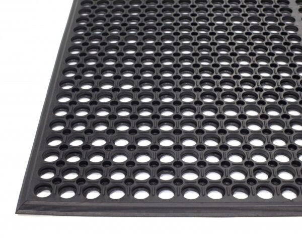 Competitor Series Light - Slip Resistant Anti-fatigue Rubber Mat 3ft x 5ft Bevelled Individual - Black 22